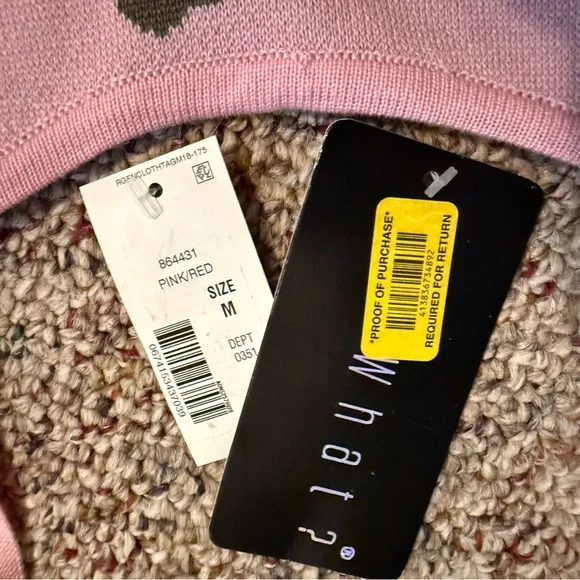 Say What pink Cherry Cropped Tank Top size medium - Picture 6 of 11